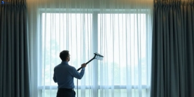 Commercial drapes cleaning service basin-pocket hotels offices