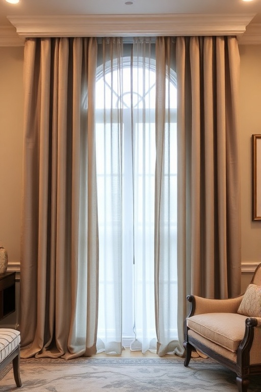 Before Luxury Drapes Cleaning